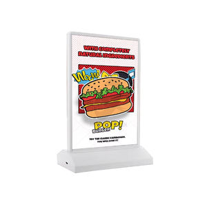 Custom Double Face Desktop LED Light Box Ultra Thin Acrylic <b>Table</b> Stand Exhibition Sample Counter Backlit Advertising Light Box - Product Image 1