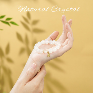 Pulsera de cuentas de jade, oro y plata, elegante y versátil, diseño de regalo, estilo budista religioso, joyería única chapada en oro - Product Image 3