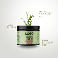 Gel naturel à la biotine pour le contrôle des bords des cheveux fortifiant Romarin Menthe Marque privée Traitement de coiffure à l'huile essentielle pour femmes