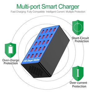 Stazione di <span class=keywords><strong>ricarica</strong></span> USB 20 porte 100W stazione di <span class=keywords><strong>ricarica</strong></span> USB multipla caricatore USB Multi porte per Tablet Iphone13 12 XS SamsungXiaomi - Product Image 6