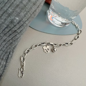 Bracelet Mickey Mouse en argent sterling S925, design cartoon, bracelet fin pour femme, à porter tous les jours - Product Image 3