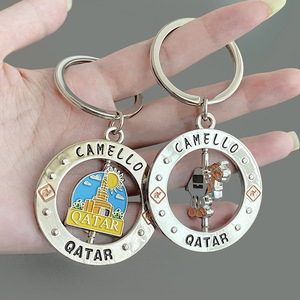QY <b>Metal</b> <b>Key</b> <b>Chain</b> Custom Enamel Travel Souvenir Keyring City Landmark Pendant Gift bag charm - Product Image 4