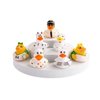 Canards en caoutchouc de 2,16 pouces, assortiment aléatoire, mini-canards en caoutchouc pour le bain de bébé, jouet pour enfants, tout-petits, jouet de piscine d'été