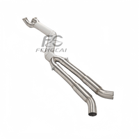 Système d'échappement à résonateur SS304 pour BMW M3 M4 G80 G82 G83 S58 2019-2024, tube intermédiaire isolé, grand diamètre de tuyau 89 mm/3,5 pouces