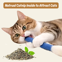 Jouet à mâcher géant en coton pour chat, ensemble de bâtonnets à mâcher en feutre avec herbe à chat pour chatons d'intérieur