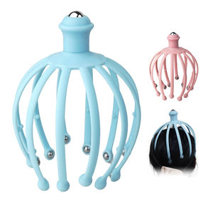 Massaggiatore per la testa di polpo 12 palline a rullo per Scratcher per la testa delle dita sollievo dallo Stress massaggio del cuoio capelluto massaggiatore per il rilassamento della testa - Product Image 6