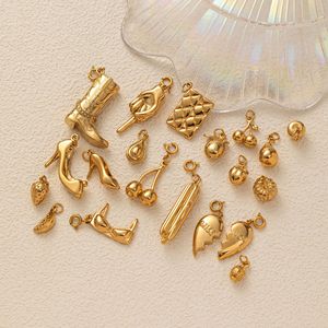 คอลเลคชั่นเลดี้บิวตี้ไวบ์ส |   จี้สแตนเลสสตีลเคลือบทอง 18K PVD |   จี้รูปกระเป๋าถือรูปหัวใจสำหรับทำเครื่องประดับ DIY - Product Image 3
