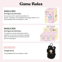 Porte-clés en peluche Annie Baby Fluffy Bunny, boîte surprise, pendentif lapin mignon, figurine de collection, jouet pour breloque de sac, cadeau pour filles