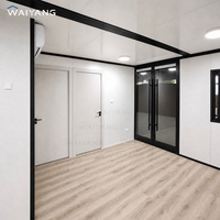 Maison conteneur préfabriquée extensible 20/30 pieds, résistante aux ouragans, en 30 jours, 3 chambres, 2 salles de bain, étanche, type cabane