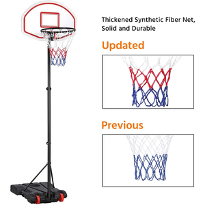 Aro de baloncesto portátil con soporte de cancha estándar ajustable para exteriores aprobado por FIBA - Product Image 6