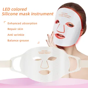 Infrared Red Light Therapy Silicone Mask Led Color Phototherapy Led Mask Beauty Soft Silicone Mask