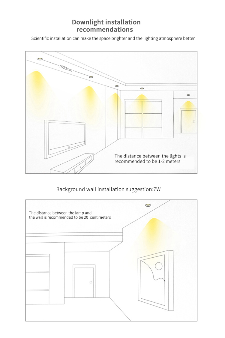 Indoor Recessed Downlight Fixtures Gold Round 84Mm 7W Adjustable Led Spotlights