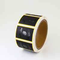 Étiquettes autocollantes en vinyle laminé imperméable de luxe personnalisées pour l'emballage de cosmétiques et de parfums, impression numérique, marque OEM