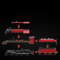 Jie Star JJ9198 2026 Nouveau Kit de Modélisme de Train Électrique MOC avec Rails, Décoration de Bureau, Cadeau pour Adultes, Ensembles de Blocs de Construction
