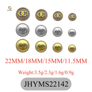 Áo Blazer Có Khuy Kim Loại Cổ Điển Chạm Nổi Phong Cách Cổ Điển CC Có Khuy Kim Loại Tùy Chỉnh Áo Blazer Có Khuy Màu Vàng Cho Quần Áo - Product Image 2
