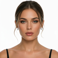 Boucles d'oreilles clous QX en argent sterling 925 plaqué or avec zircone cubique taille baguette pour femme, serties clos, vente en gros