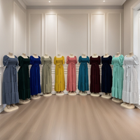 Robes décontractées d'été à manches courtes, imprimées à pois floraux, taille naturelle, vente en gros