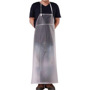 Tablier jetable E013 en PVC, personnalisable avec logo, pour abattoir et usine, imperméable et résistant à l'huile, en plastique, vente en gros - Product Image 4