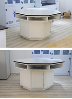 Mobilier de salle de classe en métal à tige moderne pour école Chaises de bureau simples pour étudiants et tables hexagonales réglables en hauteur avec évier