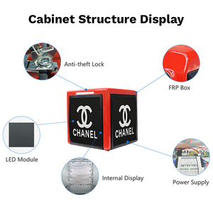 P3 quảng cáo LED xe máy Top Box Led nhà máy tùy biến takeout Takeaway cung cấp LED hiển thị giao hàng hộp - Product Image 4