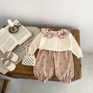 <span class=keywords><strong>Pantalon</strong></span> Jacquard d'Automne pour Filles, Bébé Nouveau-né, Décontracté, Coupe Droite Ample, Motif Gaufré - Product Image 4