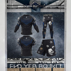 Wholesale Custom <b>Men's</b> MMA Training Set Rashguard and <b>Shorts</b> Pants <b>for</b> Fitness Jiu Jitsu Grappling and Fight Wear - Product Image 3