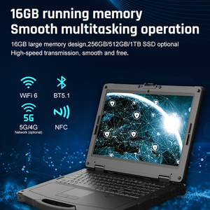 Alta calidad 15,6 pulgadas IP65 <span class=keywords><strong>I5</strong></span> I7 Industrial resistente portátil pantalla táctil nuevo procesador Intel 256GB luz solar legible - Product Image 4