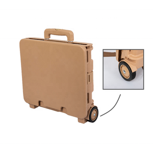 Venta directa de fábrica, carrito de equipaje plegable de 2 ruedas, carrito de almacenamiento de plástico ligero para acampar - Product Image 5