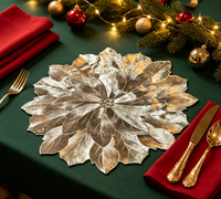 Sets de table réutilisables en PVC métallisé écologiques, résistants à la chaleur, antidérapants et imperméables pour la décoration de la maison, des hôtels et des restaurants