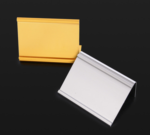 Customize or Stock Metal Aluminum Alloy Mini Sign <strong>Display</strong> <strong>Holder</strong> Wholesale Made in <strong>China</strong> Gold Silver V L Shape Price Tag <strong>Holder</strong> - Product Image 5