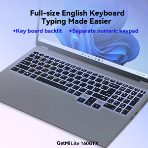 Getmi Lite 160gtx mới nhất 15 6 inch chơi game máy tính xách tay máy tính intel core i5 i7 CPU 16GB RAM 1TB SSD Windows 10 11 giá rẻ PC máy tính xách tay - Product Image 6