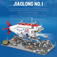 Reobrix 33042 Jiaolong No.1, modèle militaire, blocs de construction, kits MOC, puzzle, bateau assemblé, jouet en blocs pour enfants, cadeau de Noël