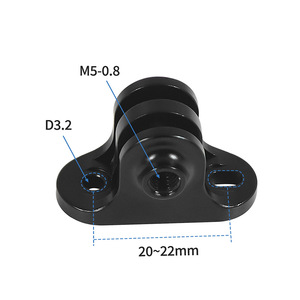 Action Cam Mount Metal Quick Release <b>Adapter</b> For GoPro 13 Garmin Bike Computer 20-22mm D3.2 M5-0.8 - Product Image 1