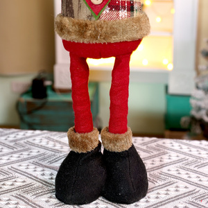 Adornos Colgantes de Peluche de Santa Claus, Muñeco de Nieve y Reno con Patas Largas Retráctiles, Ideales para Decoración de Chimeneas Interiores - Product Image 6
