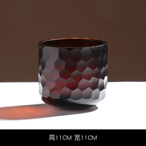 Hand Made Colored <b>Glass</b> Candle Jar Hexagon Shape Heat Resistant Votive <b>Holder</b> for Home Decoration Reusable - Product Image 6