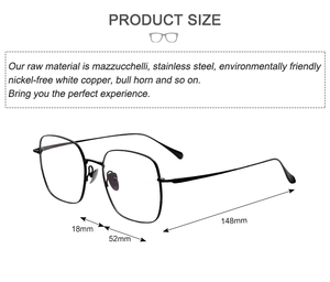 Lunettes à monture semi-titane ultralégères, anti-<span class=keywords><strong>allergie</strong></span>, design classique, verres anti-lumière bleue - Product Image 3