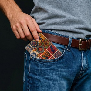 Women for Fashion Vegan Purse Custom <b>Wallets</b> Card Holder <b>RFID</b> <b>Blocking</b> Bifold Zipper Coin Pocket <b>Wallet</b> Short Polyester - Product Image 6