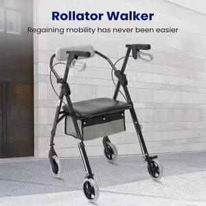 Deambulatori Choice per Anziani, Rollator Pieghevole Ergonomico con Sedile e Schienale Regolabile - Product Image 5