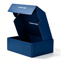 Boîte d'expédition en carton ondulé kraft personnalisée, boîte pliante type avion, impression de logo personnalisée à l'intérieur, emballage cadeau