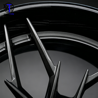 Jantes en fibre de carbone Wheeltype, finition noire légère, 20X8.5/9/9.5/11 21X9/11.5J, 20 et 21 pouces, concaves profondes, forgées, pour voitures de course