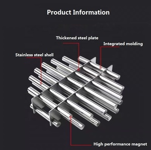 Cấp Thực Phẩm Vòng Từ Separator Lưới Hai Lớp Vuông Lưới Nam Châm Phễu Từ Grate Được Sử Dụng Trong Loại Bỏ Sắt Từ Thực Phẩm - Product Image 4
