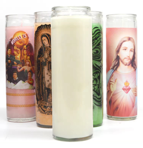 Bougies de prière 7 jours en cire dans un bocal en verre, populaires pour l'église, religieuses, bougies Chakra - Product Image 1