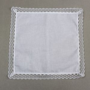Mouchoirs en coton pur blancs à broderie ajourée pour le graffiti et le dessin manuel DIY, vente en gros - Product Image 3