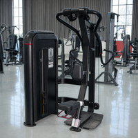 Appareil de musculation commercial à résistance par poulies pour le dos, avec support pectoral et poignées multi-grip, pour clubs de fitness