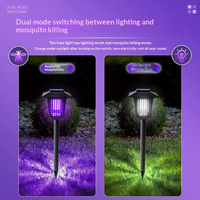 Lámpara Solar LED para Matar Mosquitos, Lámpara Solar Impermeable para Exteriores, Trampa para Insectos para Jardín y Patio