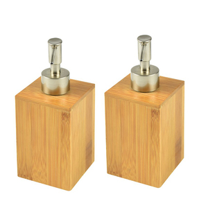 WanuoCraft En Bois Naturel En Bambou Carré Savon <span class=keywords><strong>et</strong></span> Distributeur <span class=keywords><strong>de</strong></span> Pompe À Lotion pour <span class=keywords><strong>Cuisine</strong></span> ou <span class=keywords><strong>Salle</strong></span> <span class=keywords><strong>De</strong></span> <span class=keywords><strong>Bain</strong></span> Comptoirs - Product Image 1