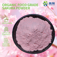 Poudre de fleur de cerisier soluble dans l'eau, marque privée, qualité alimentaire, poudre de fleur de sakura pure