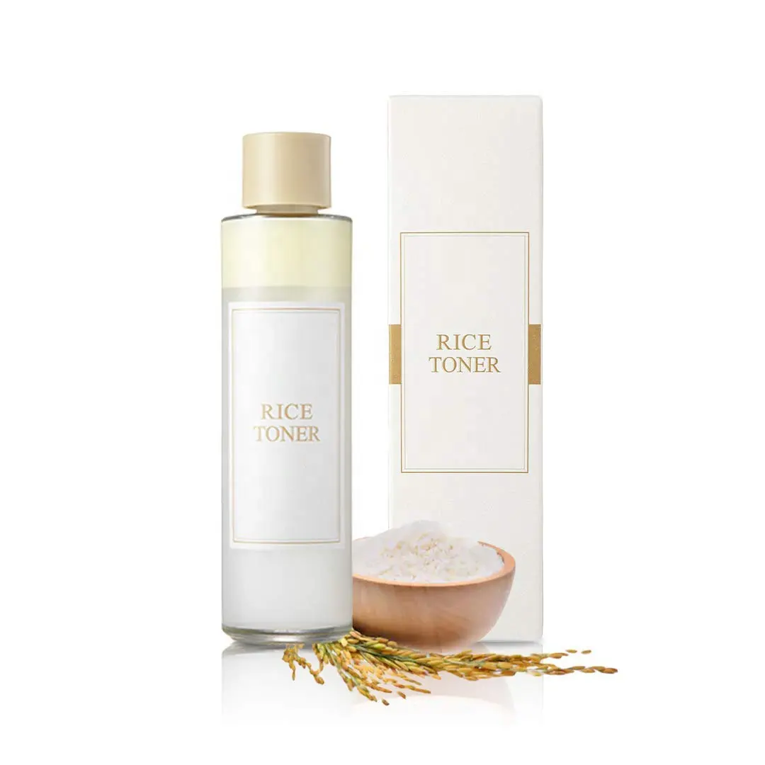 Private Label Korea White Rice Serum Skin Brightening Fade Dark Spots Rice Water Spray Face Mist Wholesale Hydrating Face Toner