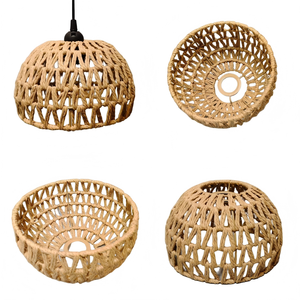 Natural Pendant Lamp Rattan <strong>Lampshade</strong> <strong>Lampshade</strong> <strong>Frames</strong> Wholesale Hanging Lamp for Decor Lamp Shade Cover - Product Image 2