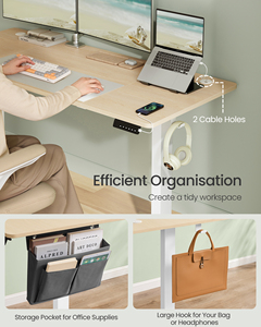 <span class=keywords><strong>Scrivania</strong></span> Regolabile in Altezza <span class=keywords><strong>VASAGLE</strong></span> con Piano del Tavolo Componibile, <span class=keywords><strong>Scrivania</strong></span> Elettrica con 4 Altezze Memorizzabili - Product Image 6